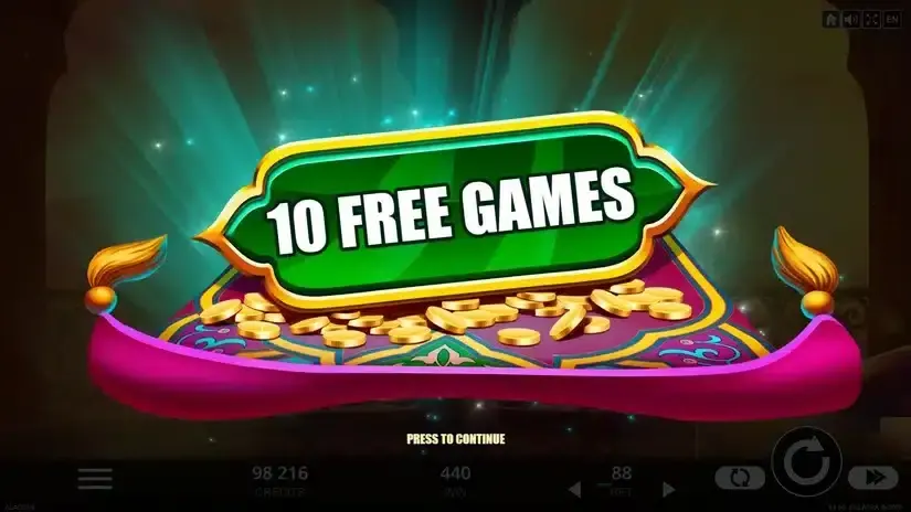 4 Secrets of Aladdin slot screenshot