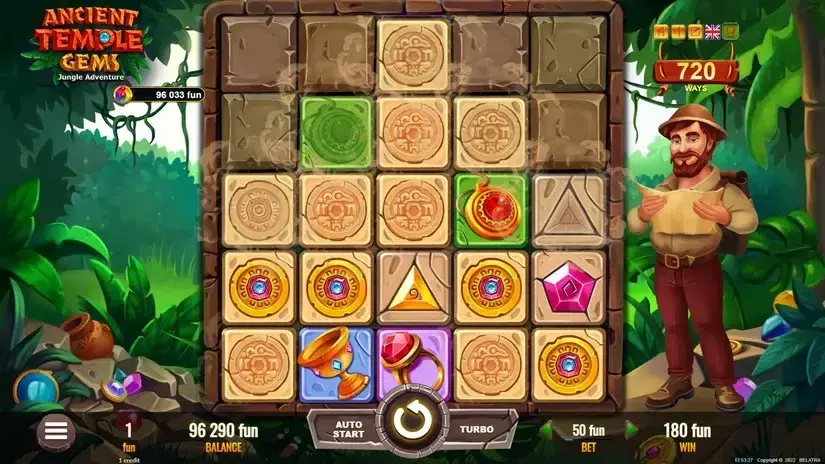 Ancient Temple Gems slot screenshot 2