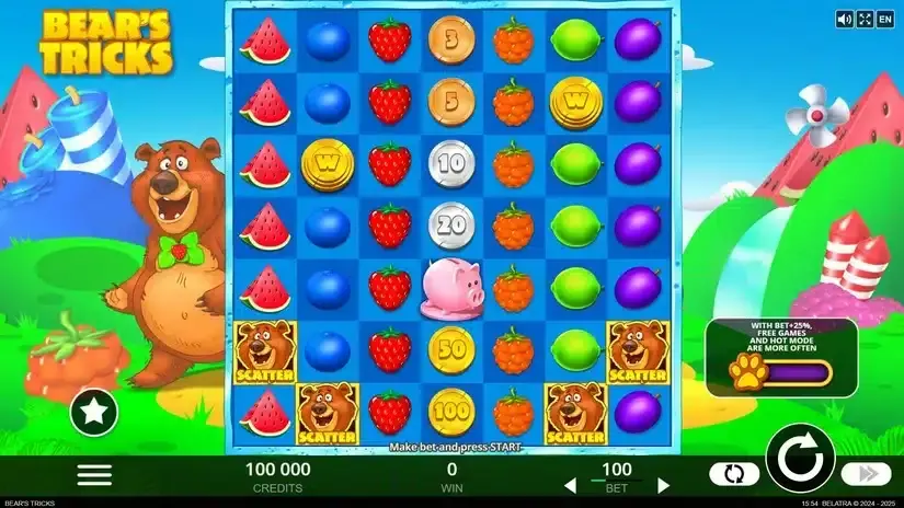 Bear’s Tricks slot screenshot 1