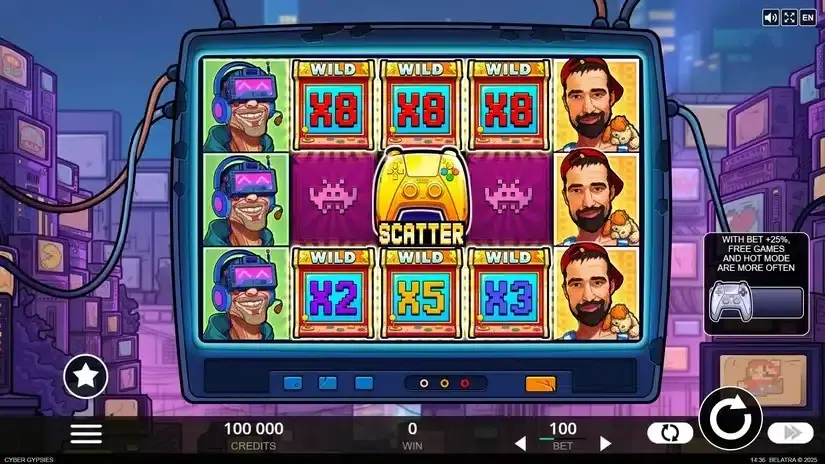 Cyber Gypsies slot screenshot 