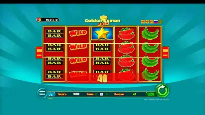 Golden Lemon Deluxe slot screenshot 2