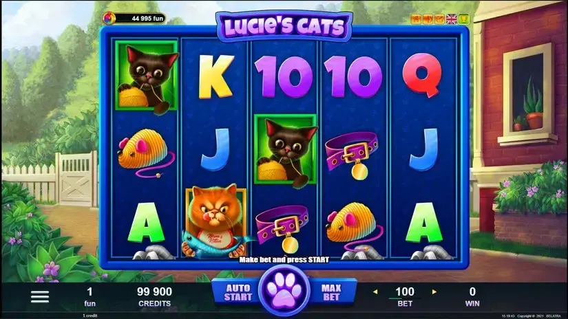 Lucie’s Cats slot screenshot 1