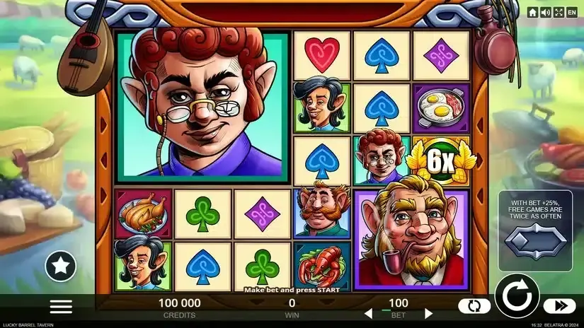 Lucky Barrel Tavern slot screenshot 