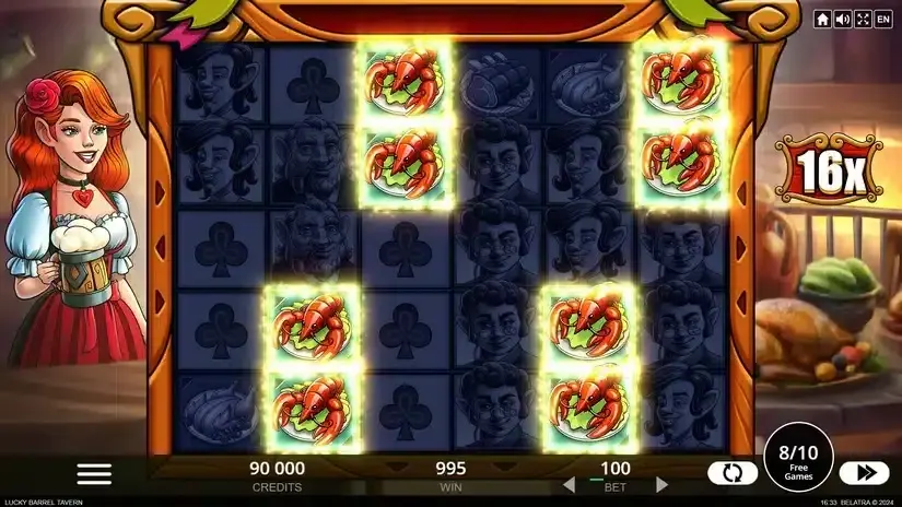 Lucky Barrel Tavern slot screenshot 