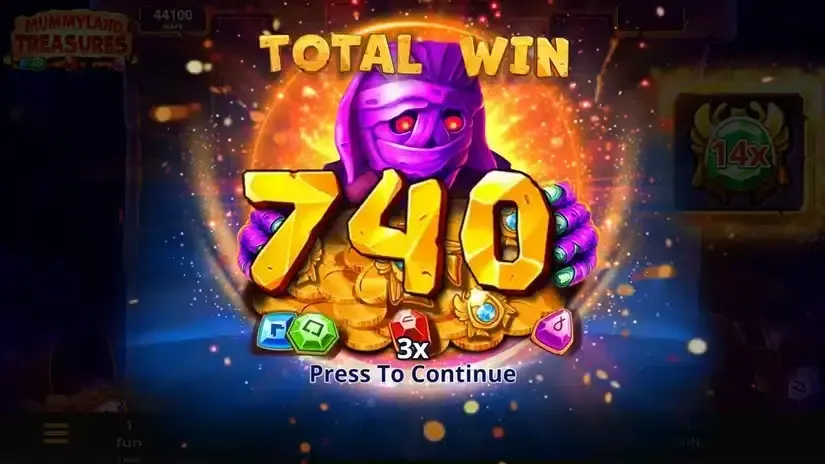 Mummyland Treasures slot screenshot 