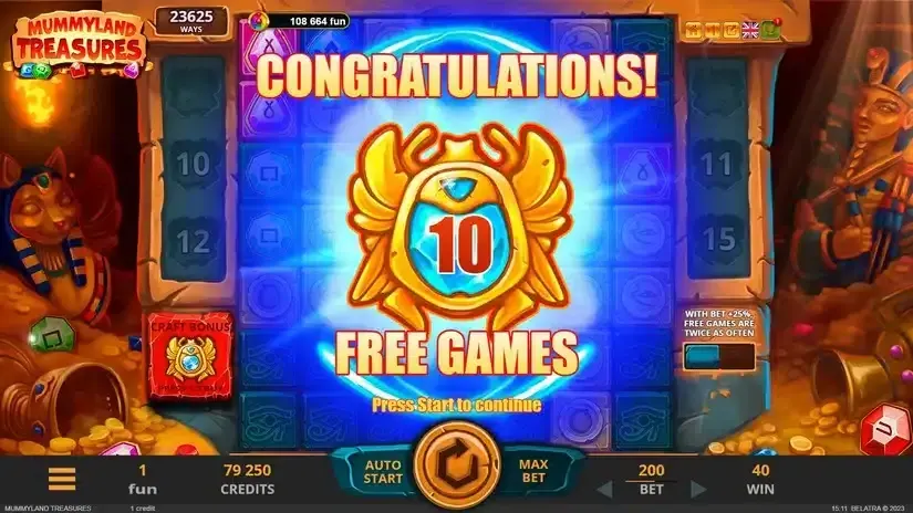 Mummyland Treasures slot screenshot 3