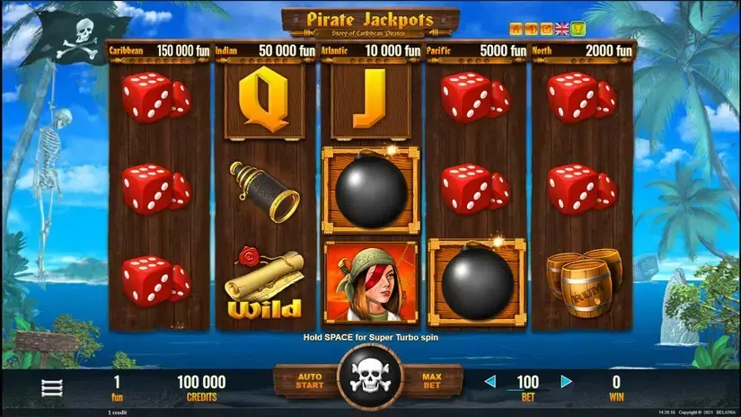 Pirate JackPots slot screenshot 1