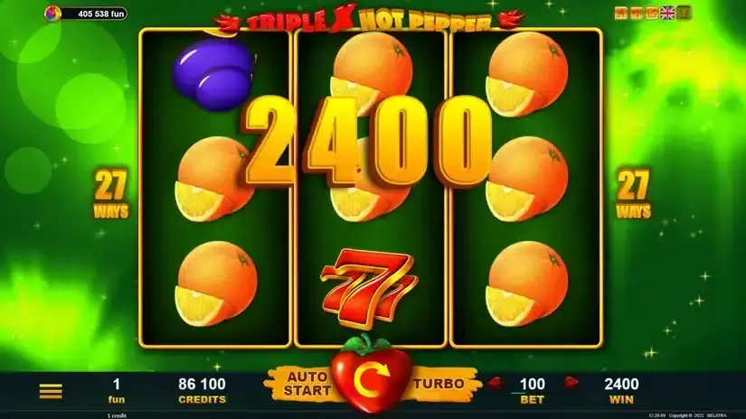 TripleX Hot Pepper slot screenshot 4