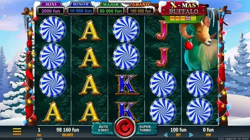 X-Mas Buffalo slot screenshot 4