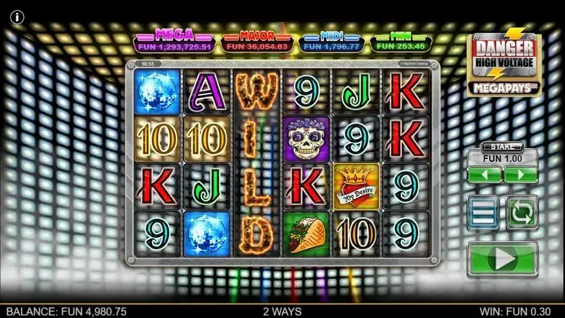 Danger High Voltage Megapays slot screenshot 2