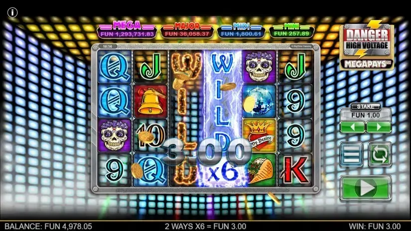 Danger High Voltage Megapays slot screenshot 4