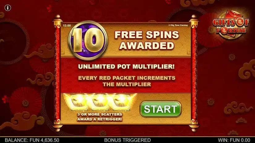 Gifts of Fortune Megaways slot screenshot 2