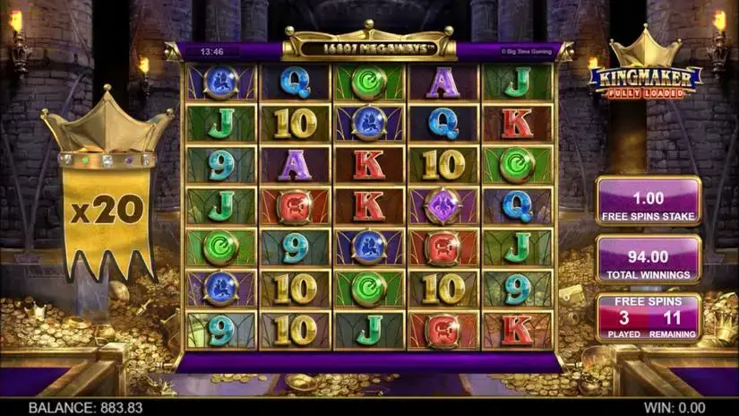 Kingmaker Fully Loaded Megaways slot screenshot 4