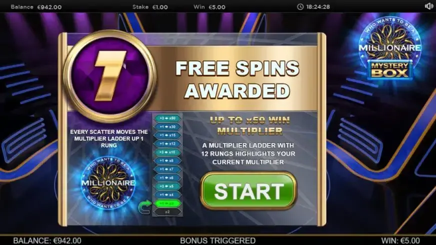 Who Wants to Be a Millionaire Mystery Box slot screenshot 4