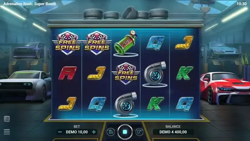 Adrenaline Rush Super Boost slot screenshot 2