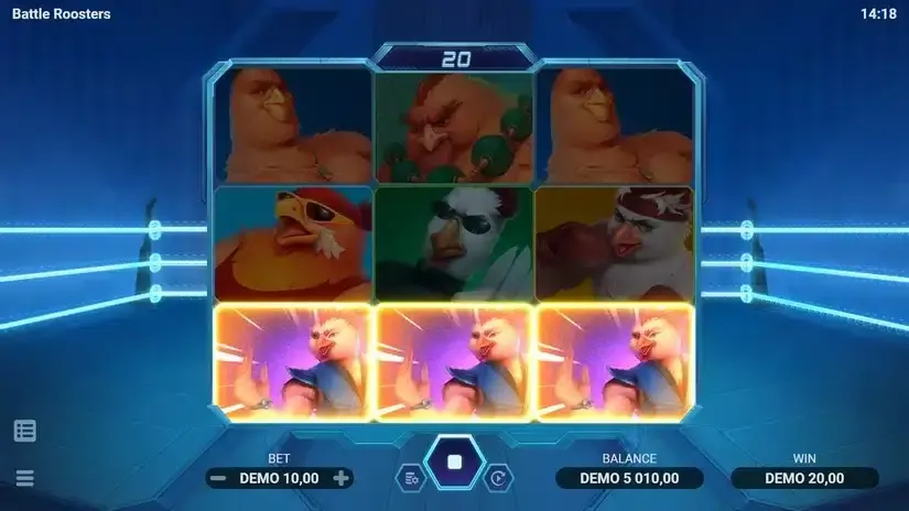 Battle Roosters slot screenshot 2