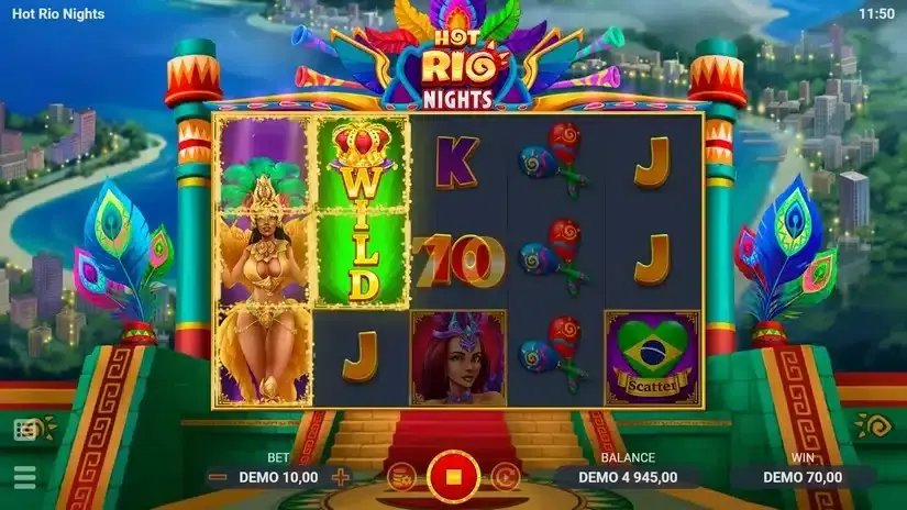 Hot Rio Nights slot screenshot 4