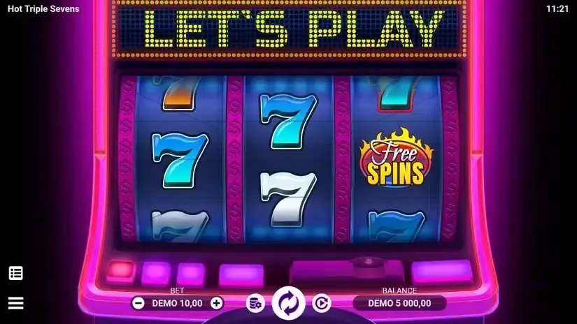 Hot Triple Sevens slot screenshot 1
