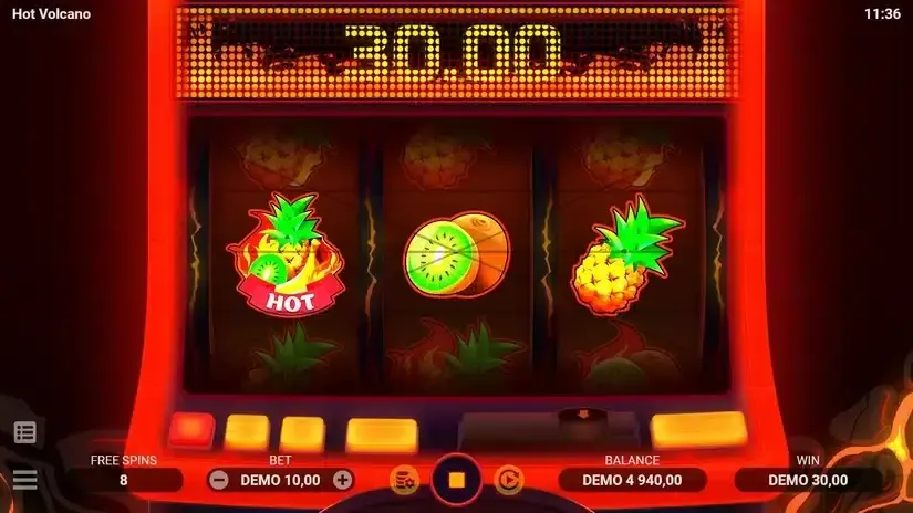 Hot Volcano slot screenshot 6
