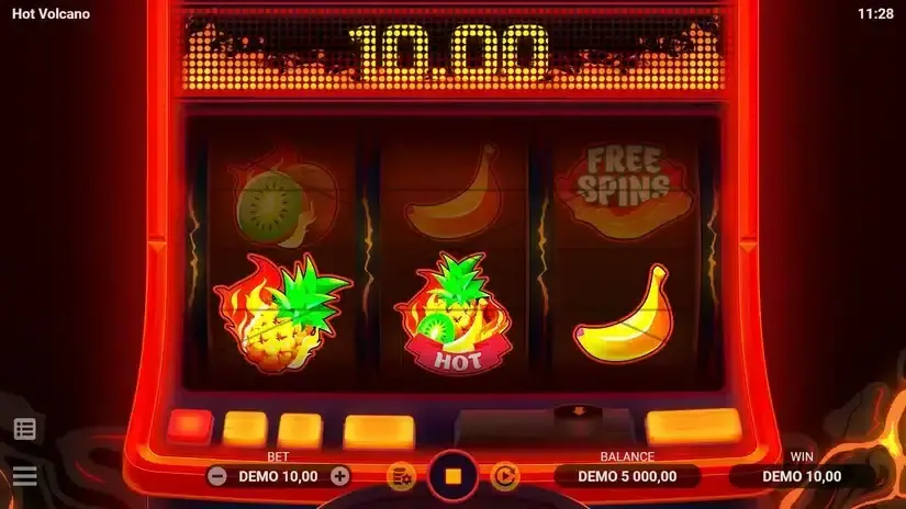Hot Volcano slot screenshot 2
