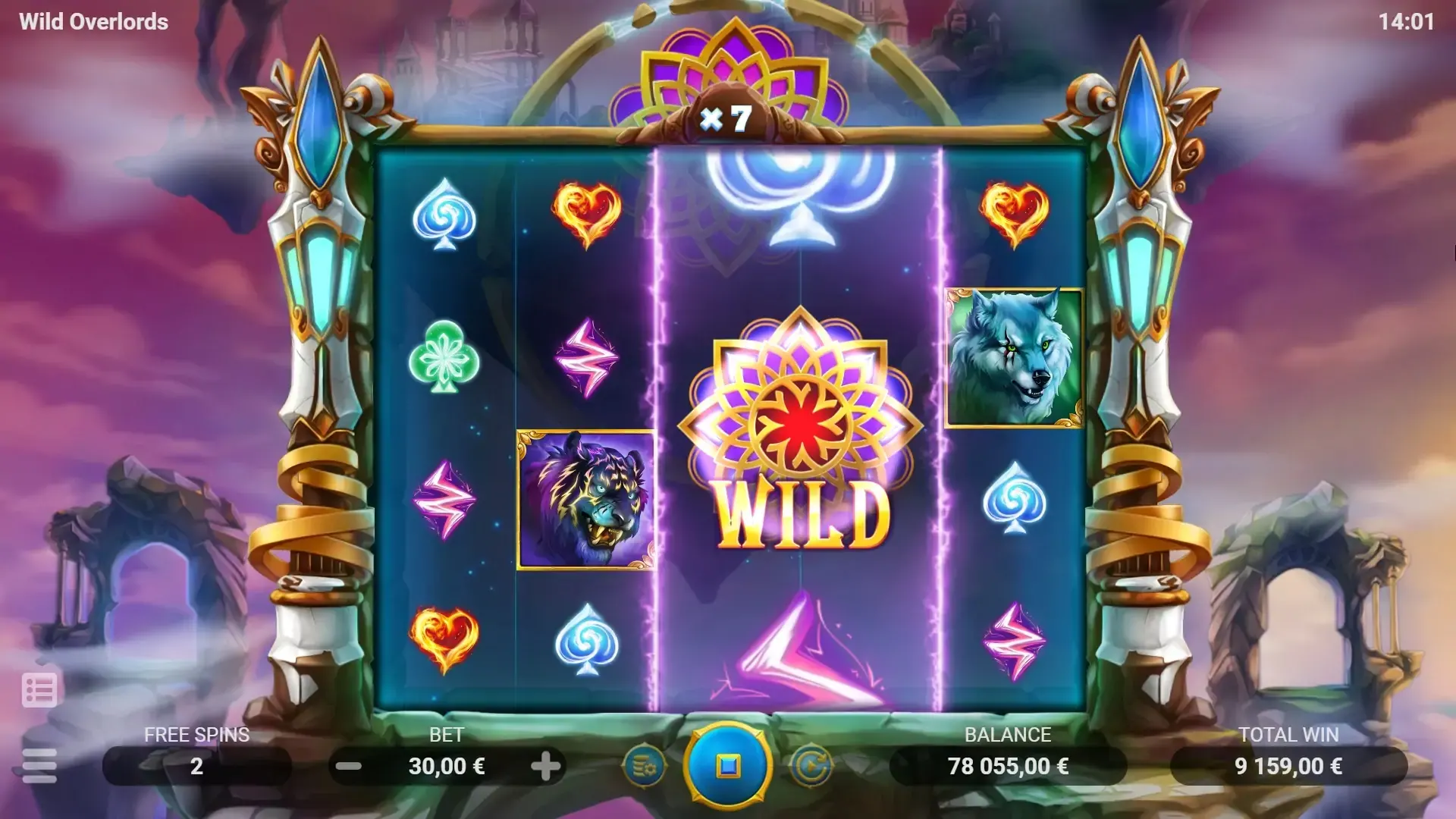 Wild Overlords slot screenshot 5
