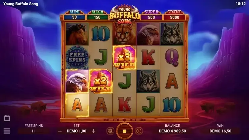 Young Buffalo Song slot screenshot 4