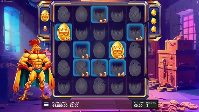 Chicken Man slot screenshot 4