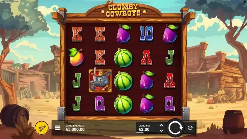 Clumsy Cowboys slot screenshot 