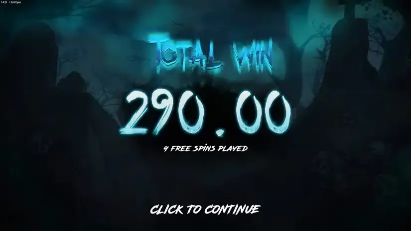 Evil Eyes slot screenshot 