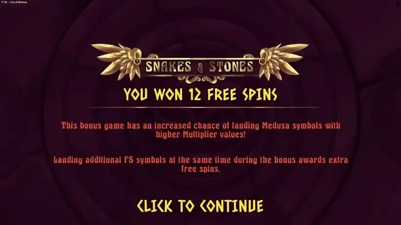 Eye of Medusa slot screenshot 3