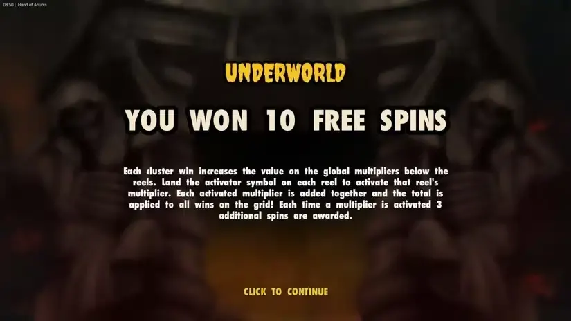 Hand of Anubis slot screenshot 4