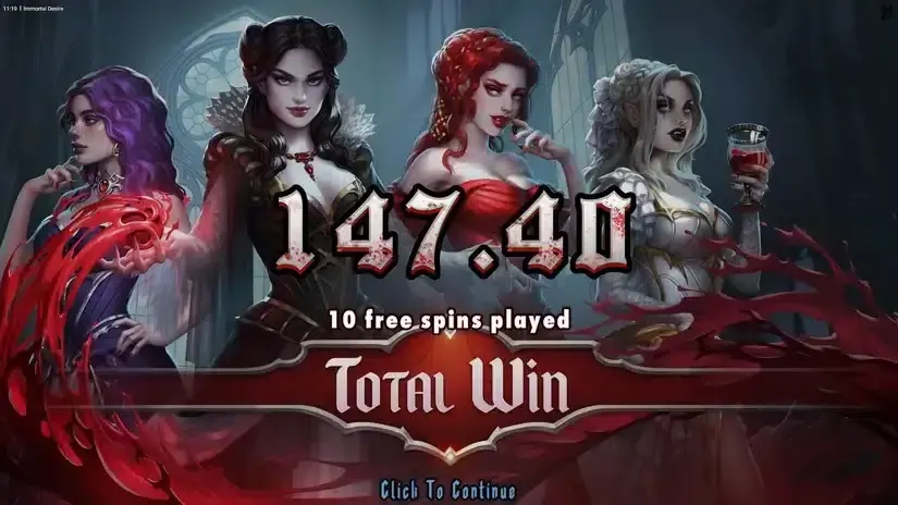 Immortal Desire slot screenshot 5