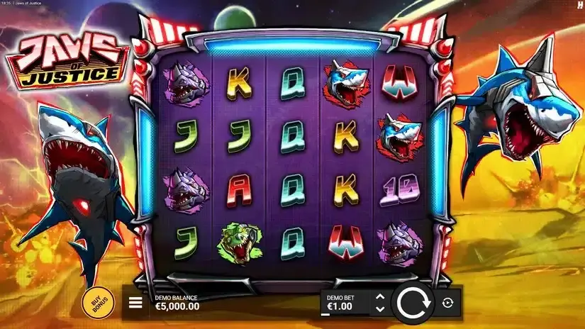 Jaws of Justice slot screenshot 