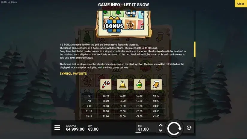 Let It Snow slot screenshot 
