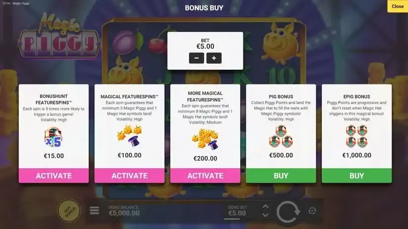 Magic Piggy slot screenshot 2