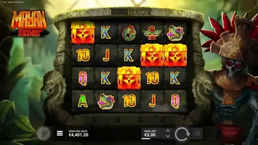 Mayan Stackways slot screenshot 2