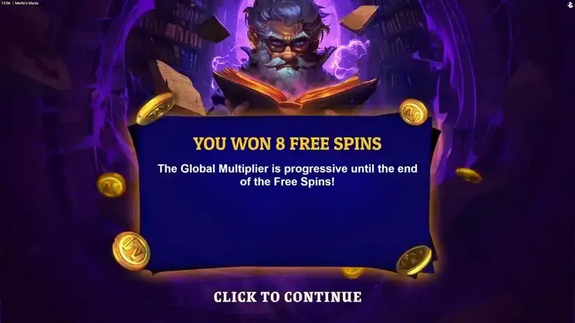 Merlin’s Mania slot screenshot 2