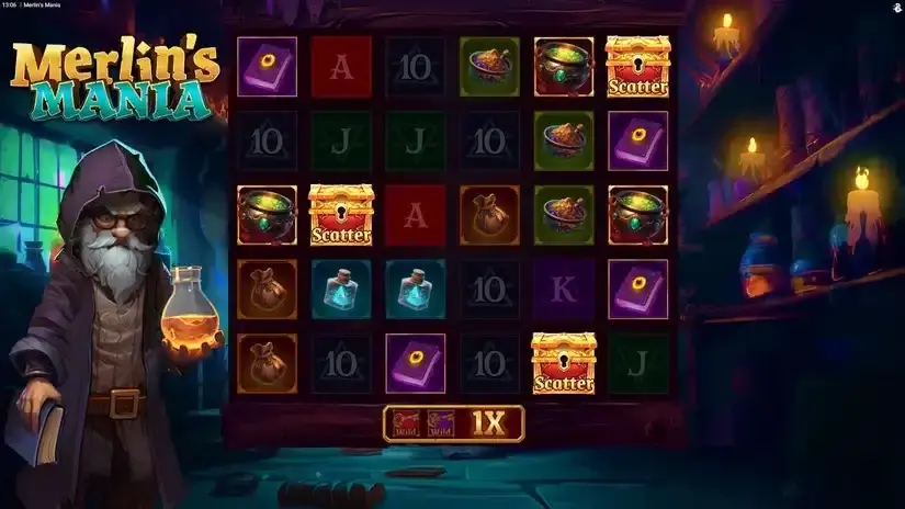 Merlin’s Mania slot screenshot 3