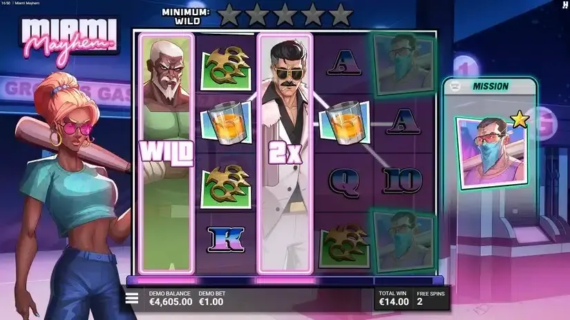 Miami Mayhem slot screenshot 