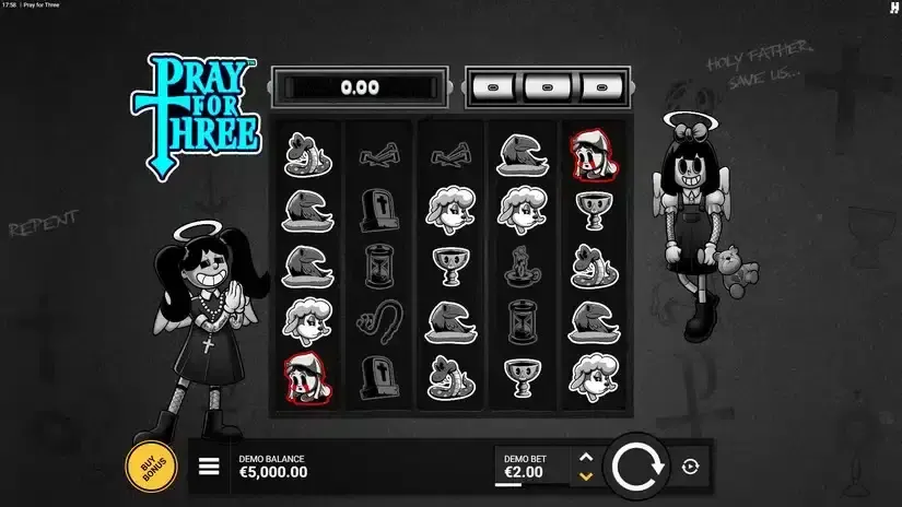 Pray For Three slot screenshot 