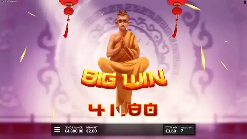 Shaolin Master slot screenshot 