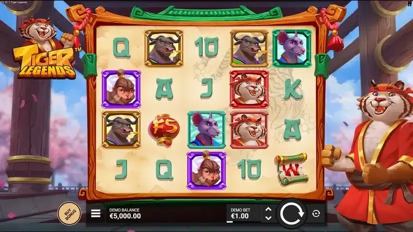 Tiger Legends slot screenshot 
