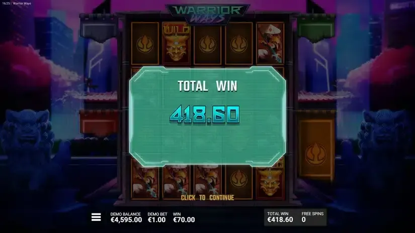 Warrior Ways slot screenshot 7