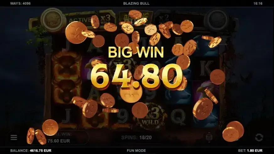 Blazing Bull slot screenshot 5