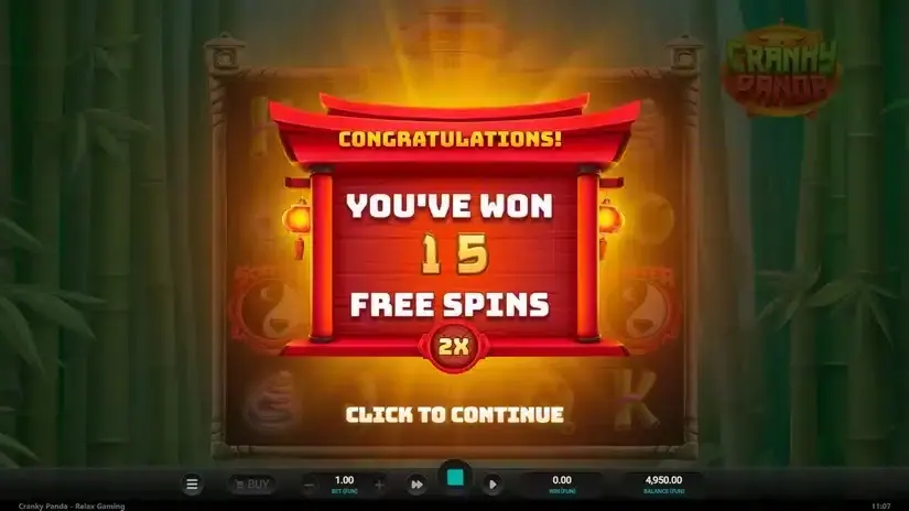 Cranky Panda slot screenshot 3