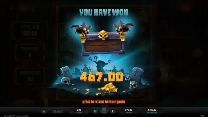 Horror Hotel slot screenshot 8