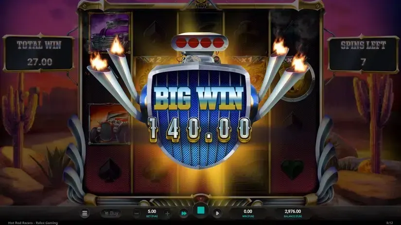 Hot Rod Racers slot screenshot 7