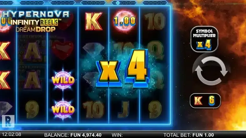 Hypernova Infinity Reels Dream Drop slot screenshot 4