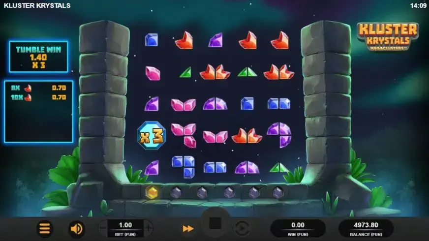 Kluster Krystals Megaclusters slot screenshot 1
