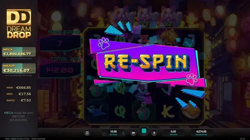 Neko Night Dream Drop slot screenshot 5